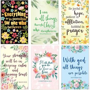FANCY LAND Bible Verse Christian Notebooks Prayer Journal for Women Inspirational Scripture Lined Notepads 6 Pack