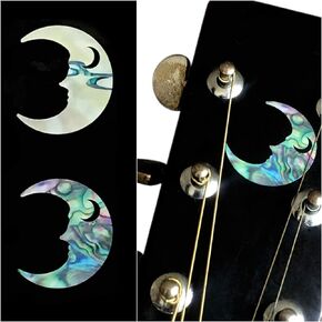 Crescent Moon SET Inlay Sticker Decals Guitar & Bass
