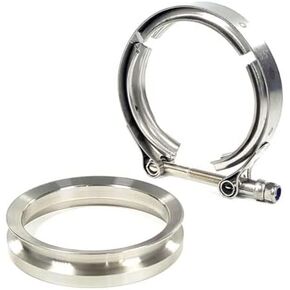 4" Exhaust Flange+Clamp 4.21" For Marmon Borg Warner Turbo S369 SX SX-E S200 S300
