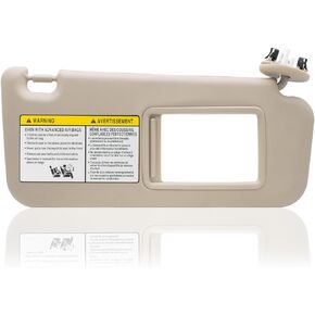 NHILES Left Driver Side Sun Visor Replacement Compatible with Toyota RAV4 2006 2007 2008 2009 2010 2011 2012 2013 with Light Replace# 74320-42501-A1 Beige