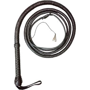 Bull Whip 04 to 10 Feet 16 Plaits Genuine Cow Hide Leather Equestrian Bullwhip Leather Belly & Leather Bolster Inside