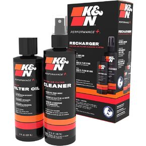 K&N Air Filter Cleaning Kit: Squeeze Bottle Filter Cleaner and Blue Oil Kit; Restores Engine Air Filter Performance; Service Kit-99-5050BL