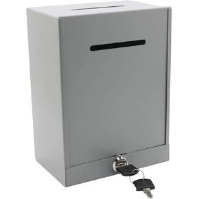 صندوق معدني كلاسيكي، صندوق تبرعات، صندوق جمع آمن، صندوق الاقتراع، صندوق التذاكر، سهل التركيب على الحائط 15610 in Kuwait