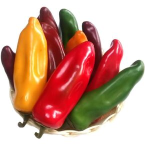 10pcs Artificial Lifelike Chili Fake Pepper Vegetable Decoration Home Kitchen Food Toy Photography Props