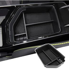 MARCHFA Center Console Organizer Tray Compatible for 2022 2023 2024 2025 Kia EV6 Accessories Armrest Storage Box Tray Organizer Insert (Black)