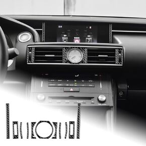 AIRSPEED for Lexus RC Center Console Air Condition Outlets Vent Cover Carbon Fiber Frame Cover Interior Decoration Accessories for Lexus RC300 RC350 RC200T 2015-2018, Black