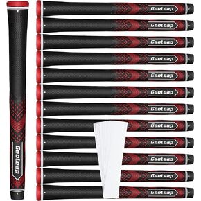 Geoleap Golf Grips Set of 13- Soft Golf Club Grips,Reduce Taper Design Provides High Traction and Performance,13 Grips with 15 Tapes and 13 Grips with All Repair Kits for Choice.