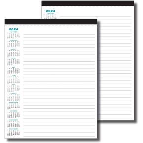 3 Pack Legal Pad Calendar January to December 2024 Calendar Executive Legal Pad, 50 Sheets per pad