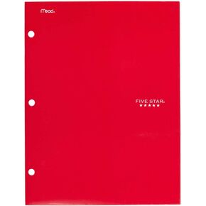 Five Star 4 Pocket Folder, 2 Pocket Folder Plus 2 Additional Pockets, Black (72093)
