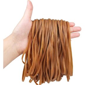 150 Pack Large Rubber Bands, Heavy Duty Trash Can Band, Strong Elastic Bands for Office Supply, Garbage Cans, File Folders, Size 8 Inches