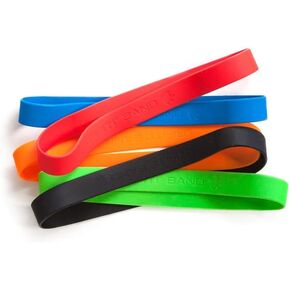 GRIFITI Elastic Band Joes 6 "X .75" أربطة مطاطية سيليكون ملونة متنوعة 5 عبوات طويلة الأمد، درجة الطبخ، مجلدات، ساخنة، مقاومة للأشعة فوق البنفسجية الباردة، شديدة التحمل، أربطة مطاطية كبيرة قوية
