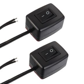 Car Rocker Switch 12V ON/Off Double-Sided Adhesive Installation Surface Mount Button Switch for Automotive Lighting Power Switches LED Light Strip Fog Lamp Daytime Running Light(2pcs)