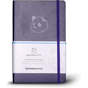 Panda Planner 90-Day Undated Daily Planner - Personal Organizer & Productivity Tool - Monthly & Weekly Habit Success Tracker - Hardcover Journal for Work, School, Home, and ADHD Management (Black)