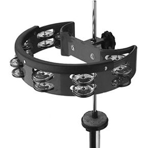Stagg TAB-D BK Half Moon Plastic Base Hi-Hat Tambourine with 16 Jingles - Black