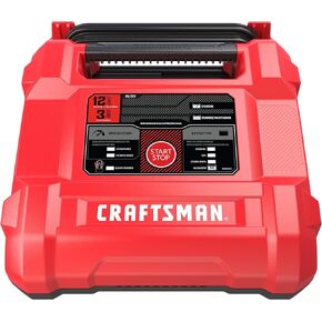 CRAFTSMAN CMXCESM258 12A 6V/12V Fully Automatic Battery Charger and Maintainer – Compatible with Standard, AGM, Deep-Cycle and Lithium Batteries – Digital Display