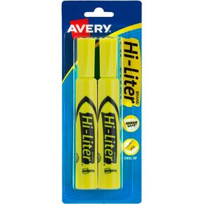 AVERY Hi-Liter Desk-Style Highlighters, Smear Safe Ink, Chisel Tip, 12 Yellow Highlighters (07742)