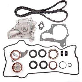 Timing Belt Kit including timing Belt water pump with gasket tensioner bearing etc, OCPTY Compatible for 1987 1988 1989 1999 2000 2001 for Toyota camry/1996 1997 1998 1999 2000 for Toyota RAV4