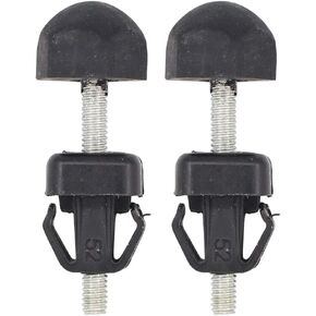 NewYall Pack of 2 Black Radiator Hood Stop Cushion Rubber Support Bumper