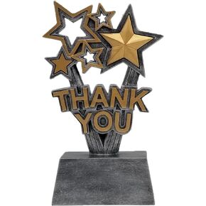 Decade Awards Thank You Trophy - 6 or 8 Inch Tall | Sponsor or Contributor Celebratory Award | Exquisite Acclamation of Appreciation and Recognition - Engraved Plate on Request
