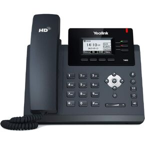 هاتف يالينك T40G IP، 3 خطوط. شاشة LCD رسومية مقاس 2.3 بوصة. جيجابت إيثرنت ثنائي المنفذ، 802.3af PoE، محول الطاقة غير متضمن (SIP-T40G)