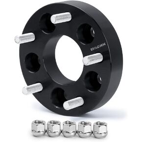1Pc 5x4.5 to 5x5 Wheel Adapters for Je/ep Spare Tire Jk Wk Wj Xk Wheels on Tj Yj Kk Xj Mj Kj Zj, Dynofit 5x114.3mm to 5x127mm 1.25" Forged Conversion Wheel Spacers 1/2" Thread Adapter