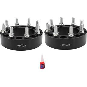 FLYCLE 8x6.5 Wheel Spacers 2'' for 1994-2011 Dodge Ram 2500 3500, 8x165.1mm 8 Lug Forged Wheel Spacer for 1988-1996 F250,1992-1997 F350 with 9/16-18 Studs & 126.15mm Bore