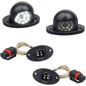 NDRUSH LED License Plate Light Tag Lamp with Socket Wiring Harness Plugs Compatible with Dodge Ram 1500 2500 3500 1994-2001 Pickup, 6500K White