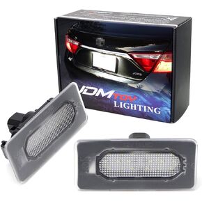 iJDMTOY OEM-Fit 3W Full LED License Plate Light Kit Compatible with 2014-2018 Toyota Corolla, Powered by 18-SMD Xenon White LED
