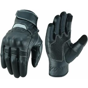 قفازات Motosports Vigor GP الجلدية الواقية للدراجات النارية لراكبي الدراجات النارية لجميع المواسم، قفازات حماية للمفاصل تعمل باللمس للرجال والنساء