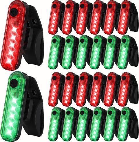 Treela 24 Pieces Kayak Navigation Lights Battery Powered Kayak Lights for Night Waterproof Boat Stern Lights Safety Paddle Board Lights LED Night Fishing Lights for Pontoon Boat, Dinghy in Saudi Arabia
