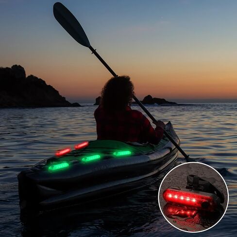 Treela 24 Pieces Kayak Navigation Lights Battery Powered Kayak Lights for Night Waterproof Boat Stern Lights Safety Paddle Board Lights LED Night Fishing Lights for Pontoon Boat, Dinghy in Saudi Arabia