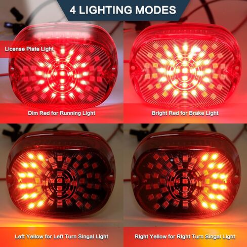 دراجة نارية LED الخلفية الذيل ضوء المدخن بدوره إشارة المصابيح الخلفية الانظار استبدال ل هارلي داينا سبورتستر 883 1200 طريق الملك in Kuwait