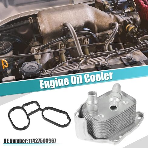 X AUTOHAUX مبيت مبرد زيت محرك السيارة مع مجموعة حشية لسيارات BMW 120I لسيارات BMW 318I 11427508967 in Saudi Arabia