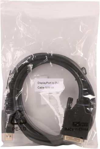 Nippon Labs DP-DVI-3 كابل عرض 3 أقدام إلى ذكر إلى كابل DVI-D ذكر 20 AWG in Kuwait