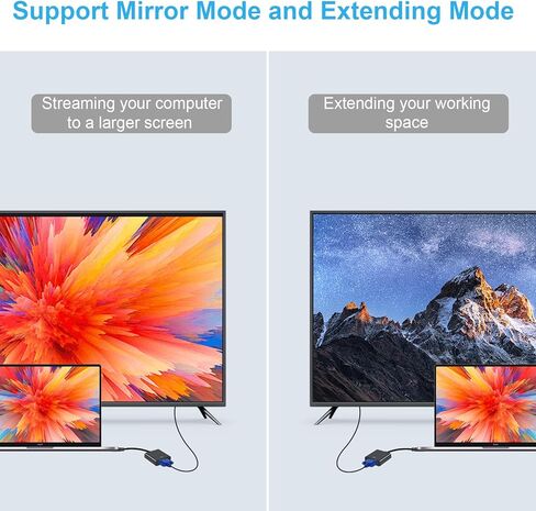 Aolcev DVI to VGA Adapter DVI-D 24+1 & DVI-I 24+5 to VGA Male to Female Gold-Plated Convertor 1080P HD Resolution DVI to VGA Cable for Monitor TV PC Host and Projector in Kuwait