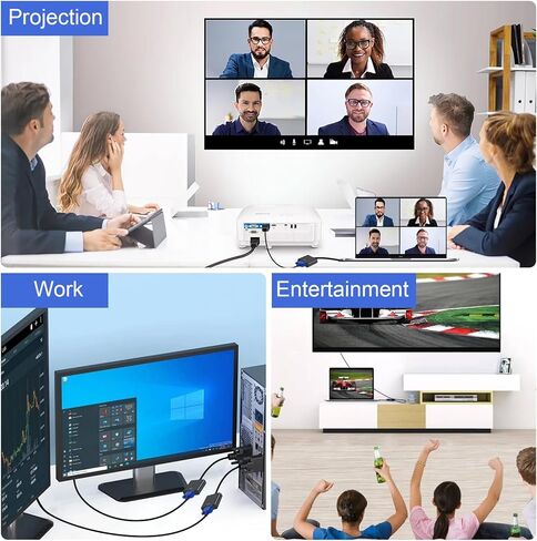 Aolcev DVI to VGA Adapter DVI-D 24+1 & DVI-I 24+5 to VGA Male to Female Gold-Plated Convertor 1080P HD Resolution DVI to VGA Cable for Monitor TV PC Host and Projector in Kuwait