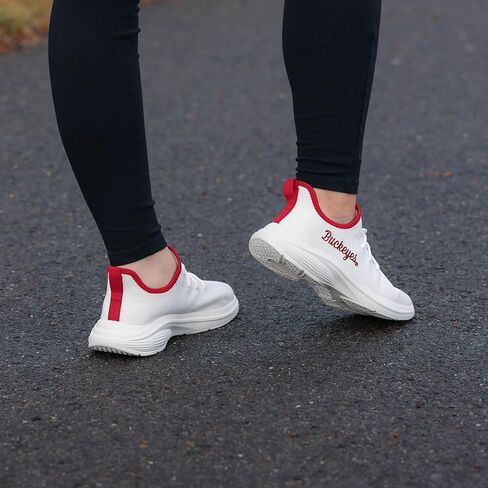 FOCO Ohio State Buckeyes NCAA Womens Midsole White Sneakers - 6 in Saudi Arabia