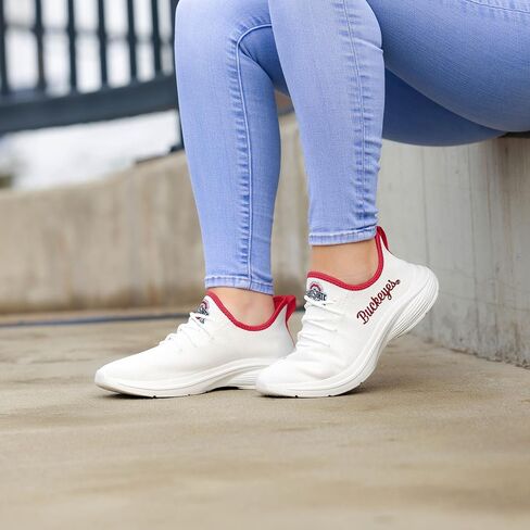 FOCO Ohio State Buckeyes NCAA Womens Midsole White Sneakers - 6 in Saudi Arabia
