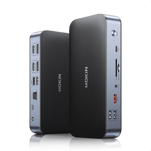 محطة إرساء الكمبيوتر المحمول DisplayLink بشاشة مزدوجة، قاعدة USB C بقوة 120 وات، محطة إرساء USB C مع 2 HDMI، 2 DisplayPort، 2.5 جيجابت في الثانية إيثرنت، USB 3.1/3.0/2.0، SD/TF لجهاز MacBook Pro/Air/Dell/HP/Lenovo in Kuwait