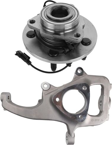 TRQ Front Left Steering Knuckle & Bearing Compatible with 2009-2011 Dodge Ram 1500 in Saudi Arabia