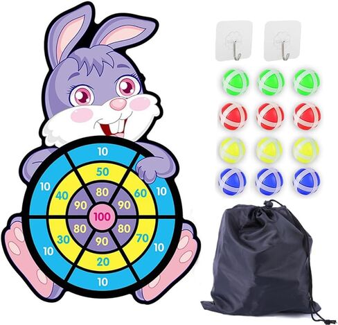 لوح رمي السهام كبير للأطفال مع 12 كرة لزجة، ألعاب رياضية داخلية وخارجية، لعبة حفلات متعددة اللاعبين، ألعاب لوح رمي السهام على شكل حيوانات كرتونية للأطفال بعمر 3 سنوات فما فوق والأطفال الصغار الأولاد والبنات in Kuwait