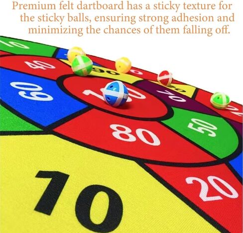 لوح رمي السهام كبير للأطفال مع 12 كرة لزجة، ألعاب رياضية داخلية وخارجية، لعبة حفلات متعددة اللاعبين، ألعاب لوح رمي السهام على شكل حيوانات كرتونية للأطفال بعمر 3 سنوات فما فوق والأطفال الصغار الأولاد والبنات in Kuwait