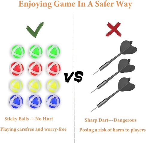 لوح رمي السهام كبير للأطفال مع 12 كرة لزجة، ألعاب رياضية داخلية وخارجية، لعبة حفلات متعددة اللاعبين، ألعاب لوح رمي السهام على شكل حيوانات كرتونية للأطفال بعمر 3 سنوات فما فوق والأطفال الصغار الأولاد والبنات in Kuwait