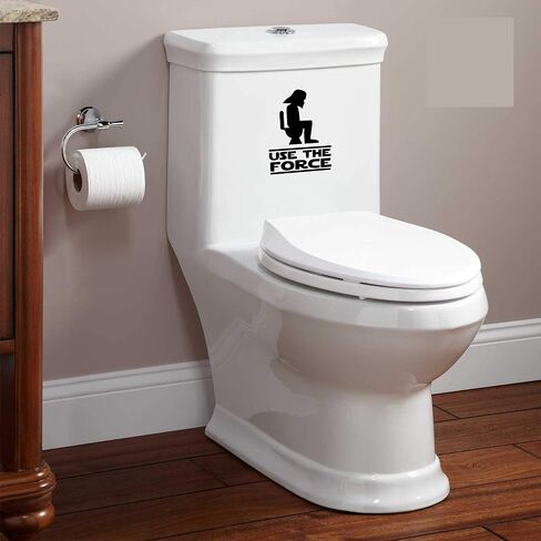 Use The Force -with Darth Vader Head - 6 X 8 Inches - Funny Bathroom Toilet/Bathroom/Restroom - Vinyl Wall Decals [Child Friendly] in Saudi Arabia