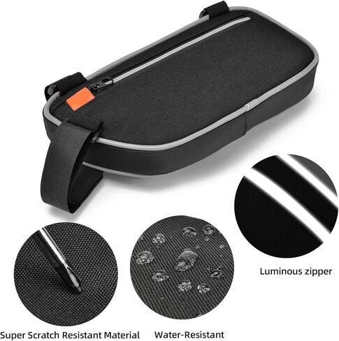 حقيبة دراجة علوية على شكل أنبوب مقاومة للماء للدراجة بإطار أمامي حقيبة تخزين للدراجة أنبوب علوي للدراجات الخارجية وركوب الدراجات على الطرق الجبلية in Kuwait