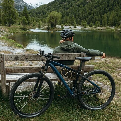 حقيبة دراجة علوية على شكل أنبوب مقاومة للماء للدراجة بإطار أمامي حقيبة تخزين للدراجة أنبوب علوي للدراجات الخارجية وركوب الدراجات على الطرق الجبلية in Kuwait