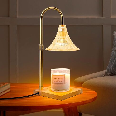Candle Warmer Lamp Electric Candle Warmer with Timer Dimmer Adjustable Height Wax Warmer Vintage Home Decor Table Lamp Night Lamp Candle Melter Lamp for Scented Jar Candles Birthday Gifts in Saudi Arabia