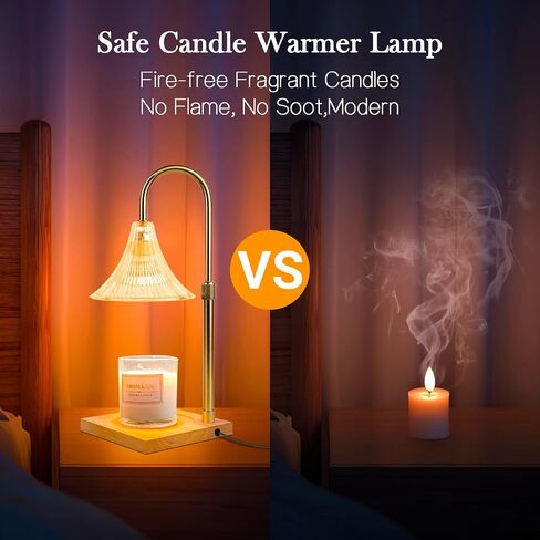 Candle Warmer Lamp Electric Candle Warmer with Timer Dimmer Adjustable Height Wax Warmer Vintage Home Decor Table Lamp Night Lamp Candle Melter Lamp for Scented Jar Candles Birthday Gifts in Saudi Arabia