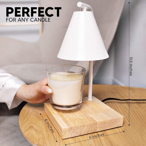 Candle Warmer Lamp, Modern Candle Lamp Warmer with Timer and Dimmer, Electric Wax Candle Warming Lamps for Home Decor,Gifts, 2 Bulbs.(Black) in Saudi Arabia