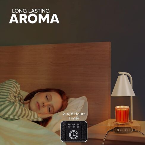 Candle Warmer Lamp, Modern Candle Lamp Warmer with Timer and Dimmer, Electric Wax Candle Warming Lamps for Home Decor,Gifts, 2 Bulbs.(Black) in Saudi Arabia